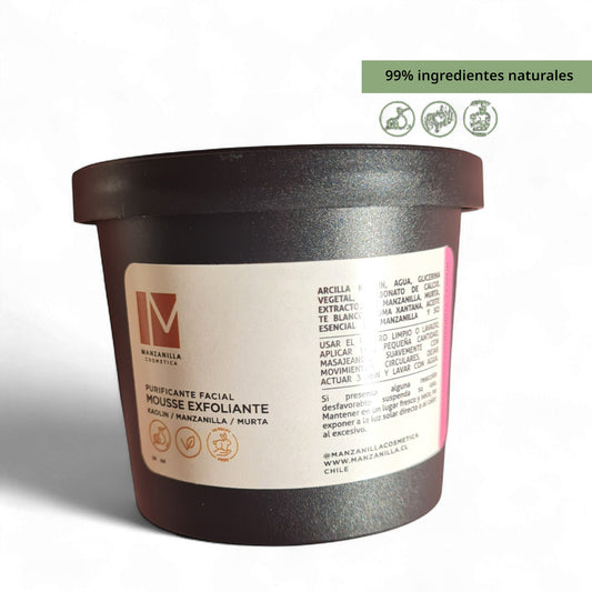 Mousse Exfoliante Facial de Manzanilla, Kaolín y Murta