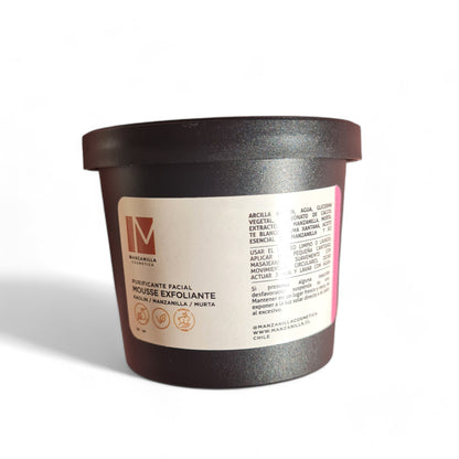 Mousse Exfoliante Facial de Manzanilla, Kaolín y Murta